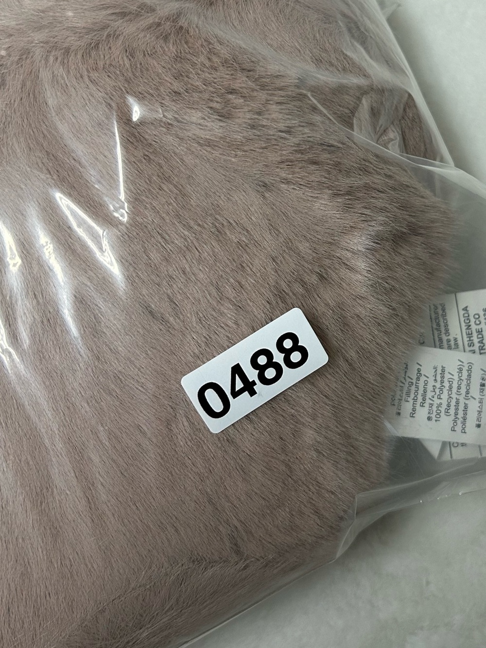 Pottery Barn Faux Fur heart shaped pillow - Picture 3 of 4
